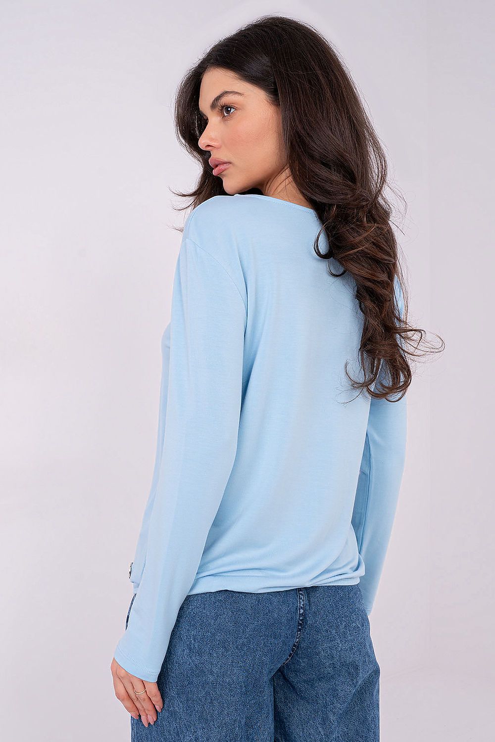 Damen Casual langarm  Shirt von Relevance blau Rückseite