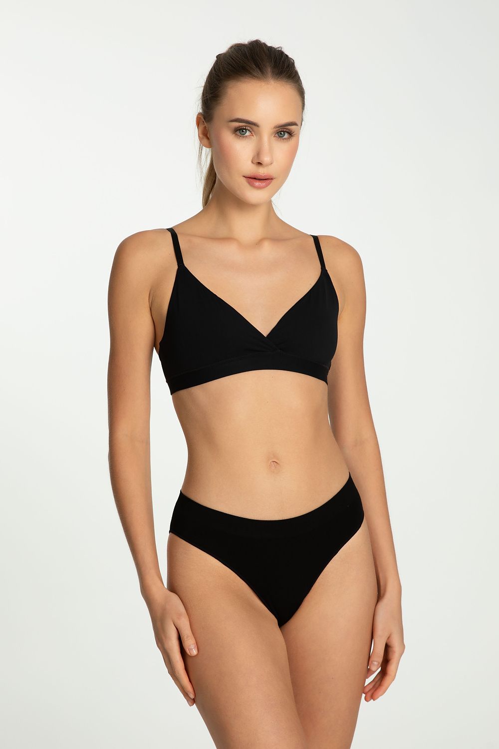 Damen Höschen Bambus-Slip Julimex schwarz