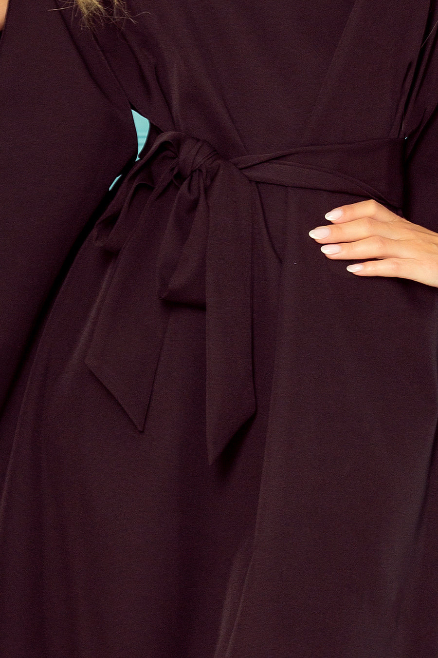 Damen Kleid Schmetterlingskleid Sofia von Numoco schwarz Ausschnitt