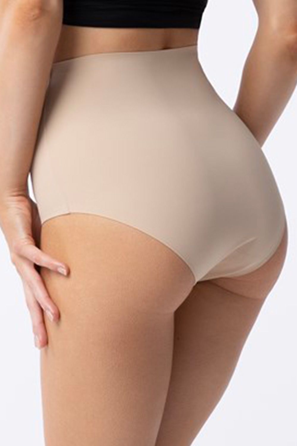 Damen Maxi High Slip Höschen Julimex beige Seitenansicht