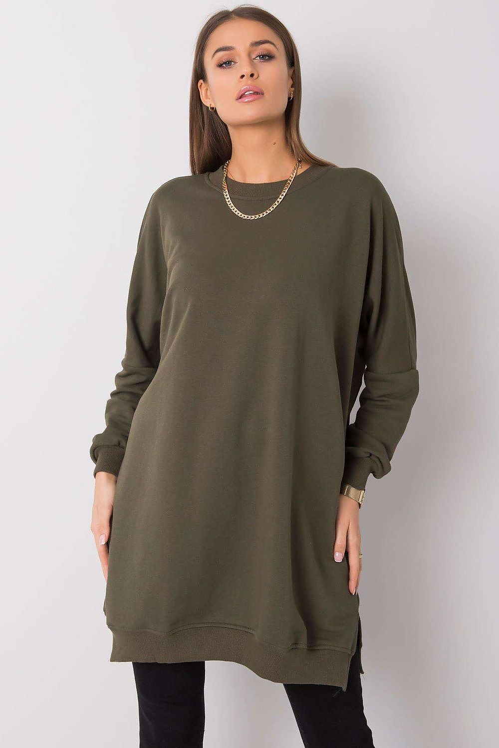 Damen Oversized Alltagskleid von Relevance olivgrün