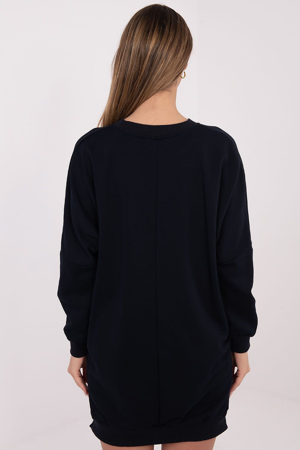 Damen Oversized Alltagskleid von Relevance marineblau Rückseite