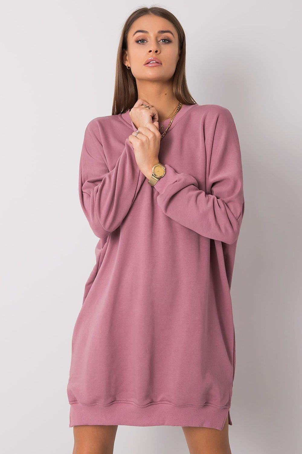 Damen Oversized Alltagskleid von Relevance rosa