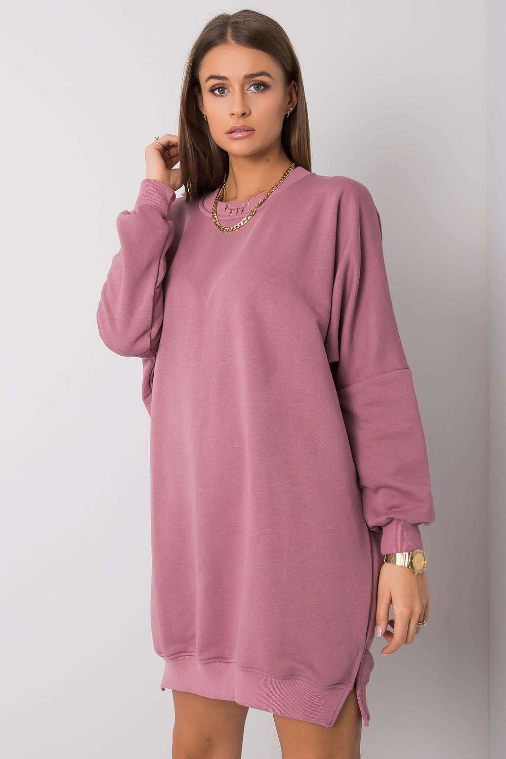 Damen Oversized Alltagskleid von Relevance rosa Vorderansicht