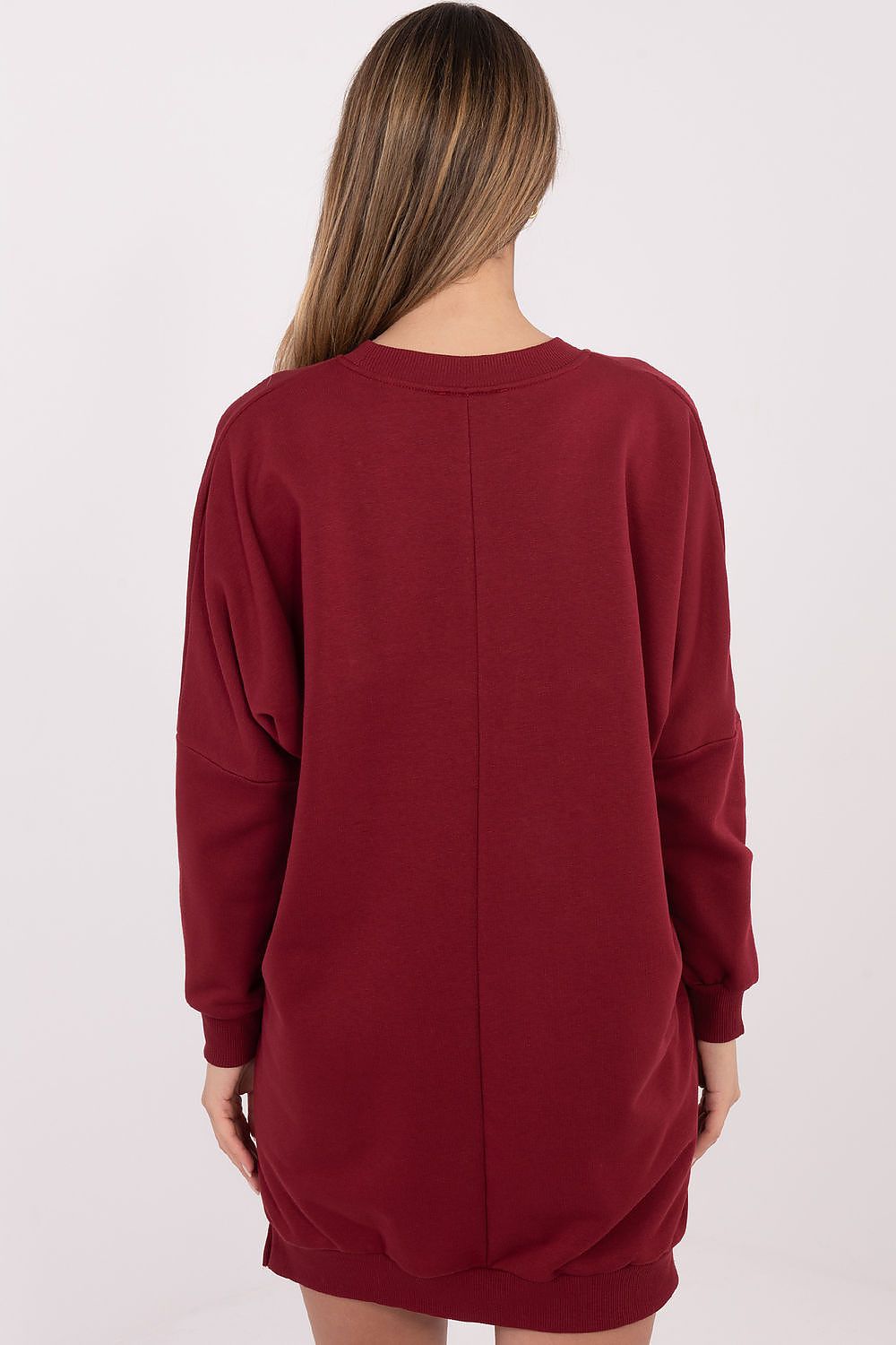 Damen Oversized Alltagskleid von Relevance rot Rückseite