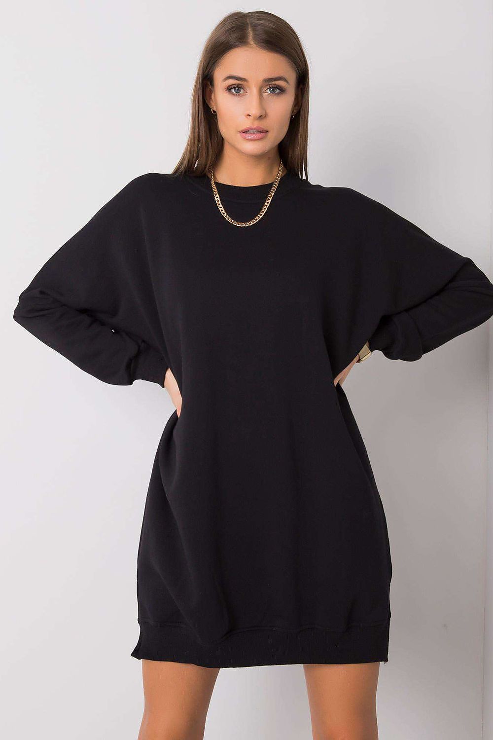 Damen Oversized Alltagskleid von Relevance schwarz