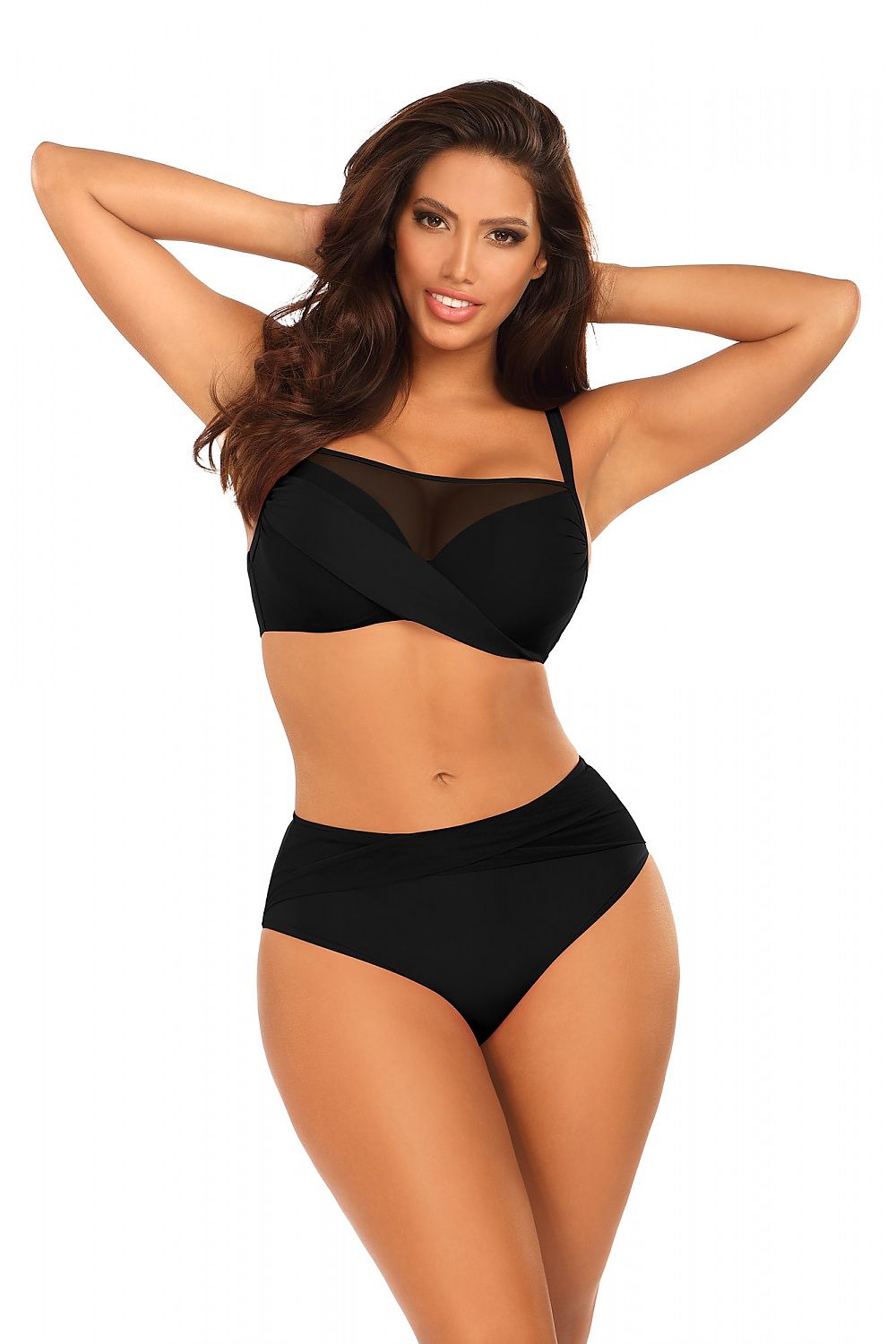 Damen Self Bikini mit Bügel-Bardot von Barontex schwarz