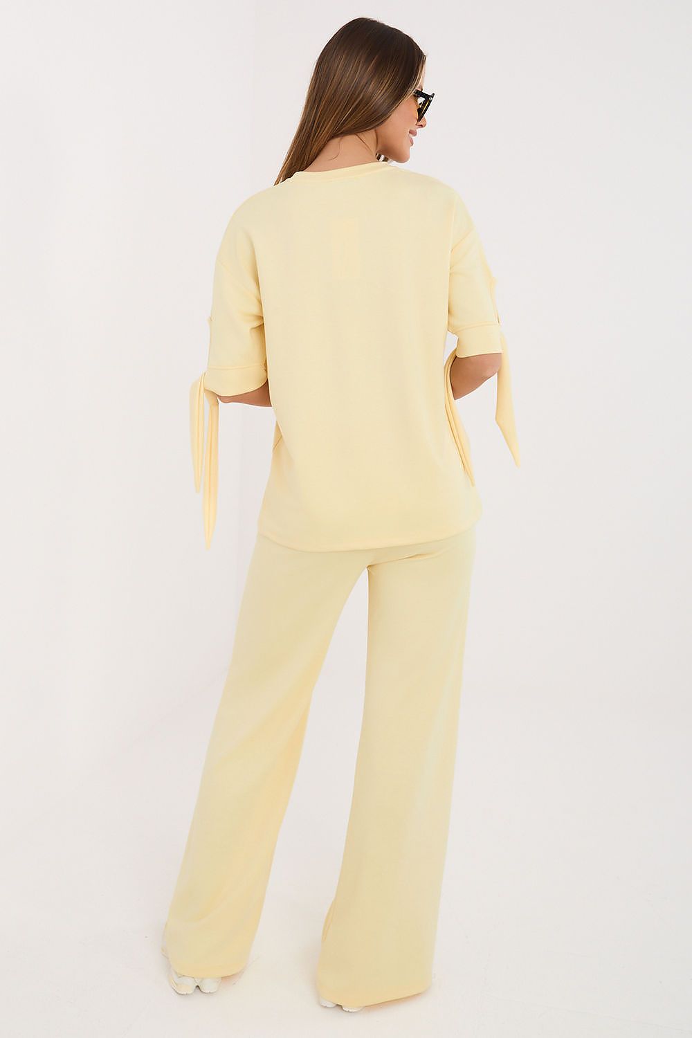 Damen Set Bluse & Hose 3/4-Ärmel, weite Beine & Seitentaschen Relevance Rückenansicht