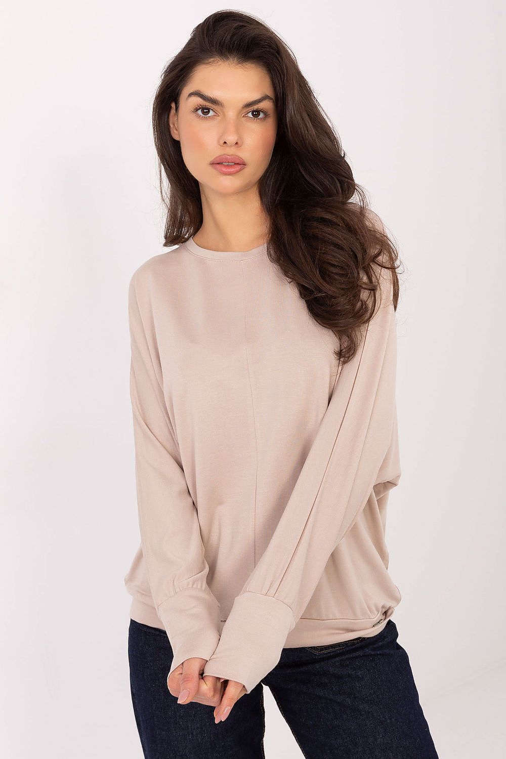 Damen Shirt mit Batwings Ärmel von Relevance beige