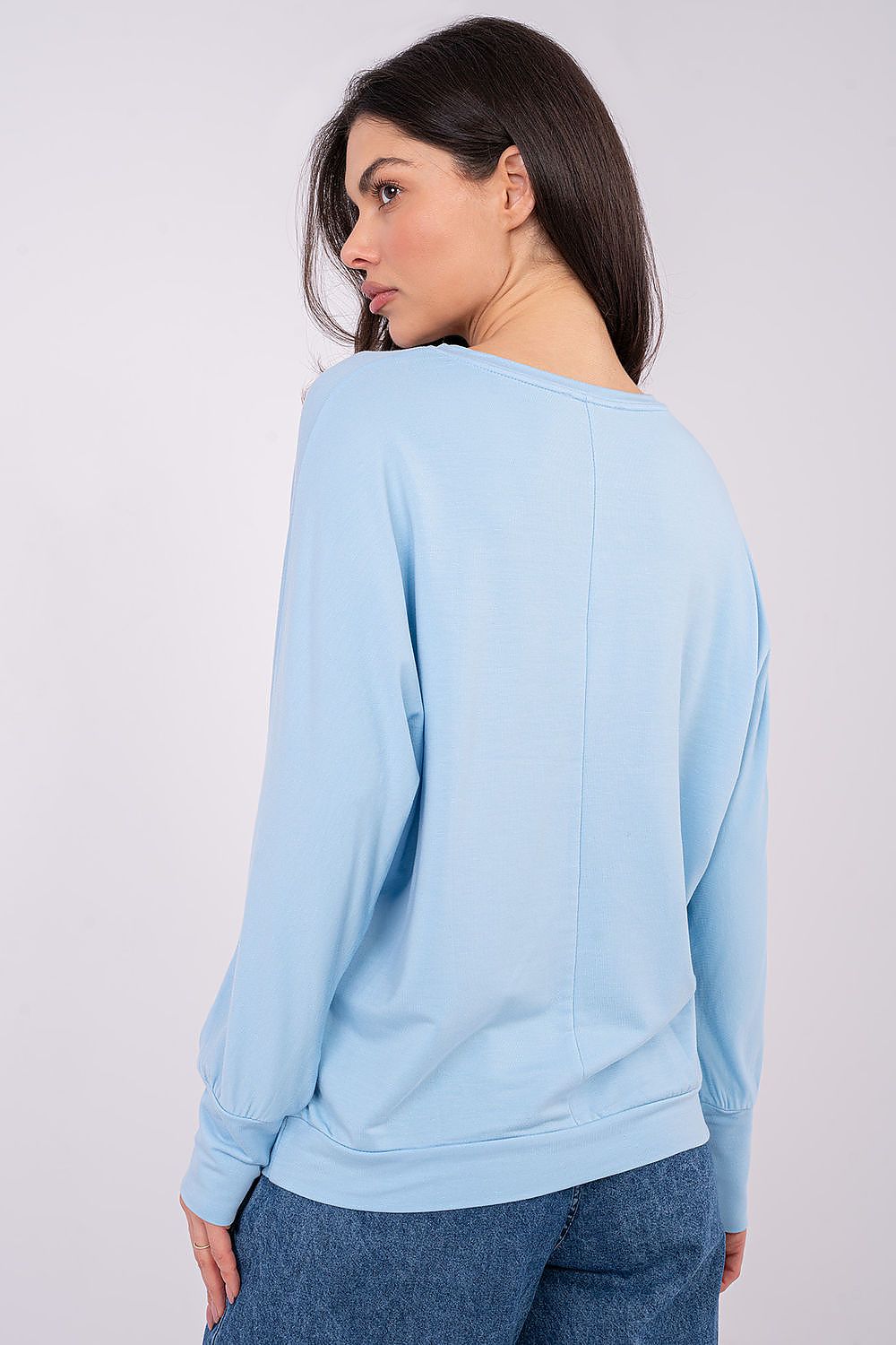 Damen Shirt mit Batwings Ärmel von Relevance blau Rückseite