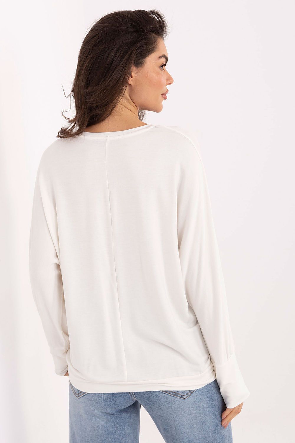 Damen Shirt mit Batwings Ärmel von Relevance weiß Rückseite