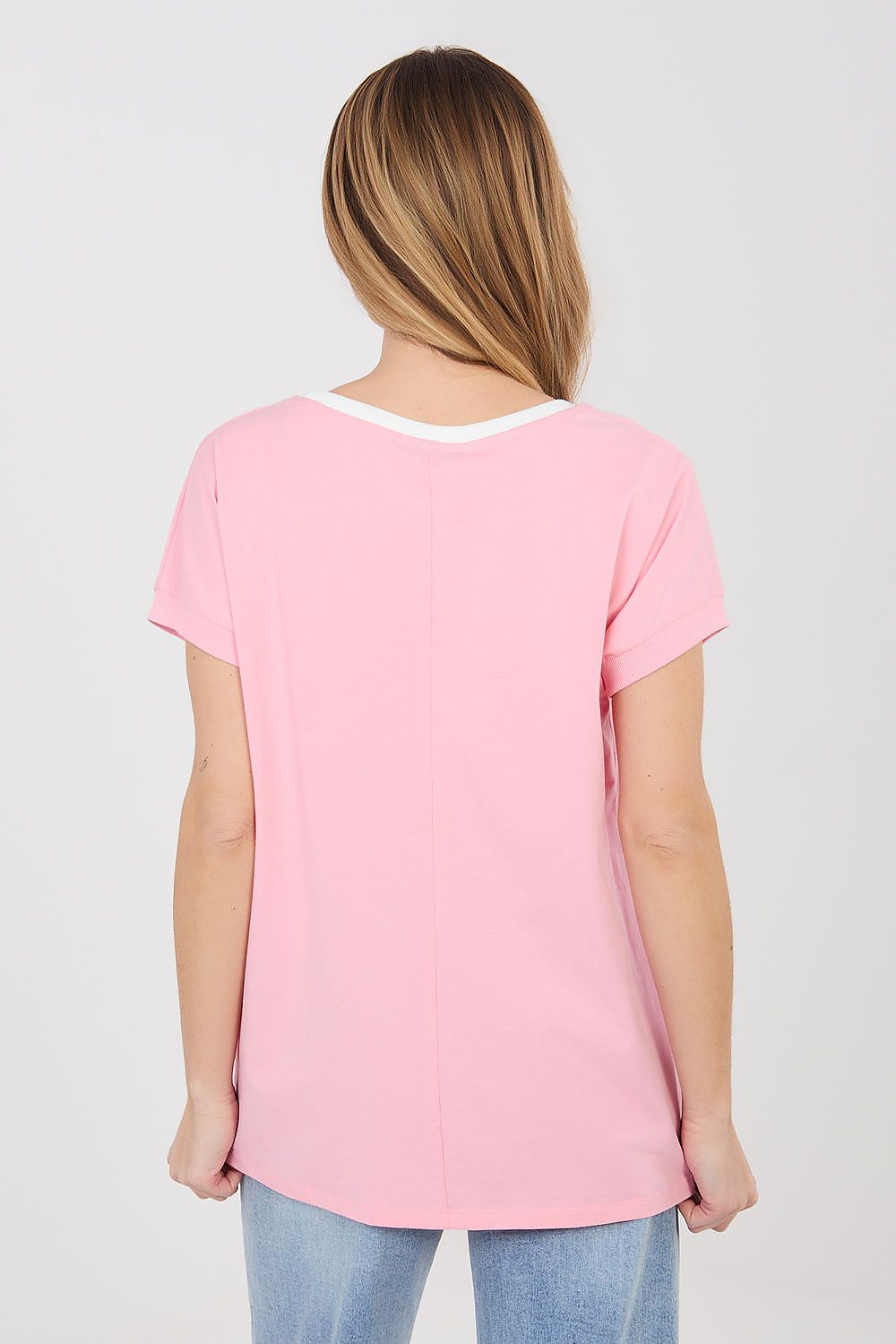 Damen T-Shirt "Chocolate" von Relevance rosa Rückseite
