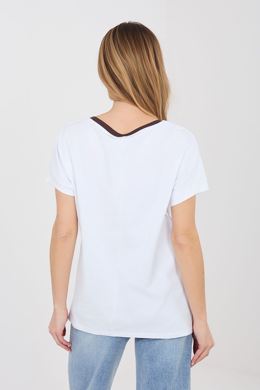 Damen T-Shirt "Chocolate" von Relevance weiß Rückseite