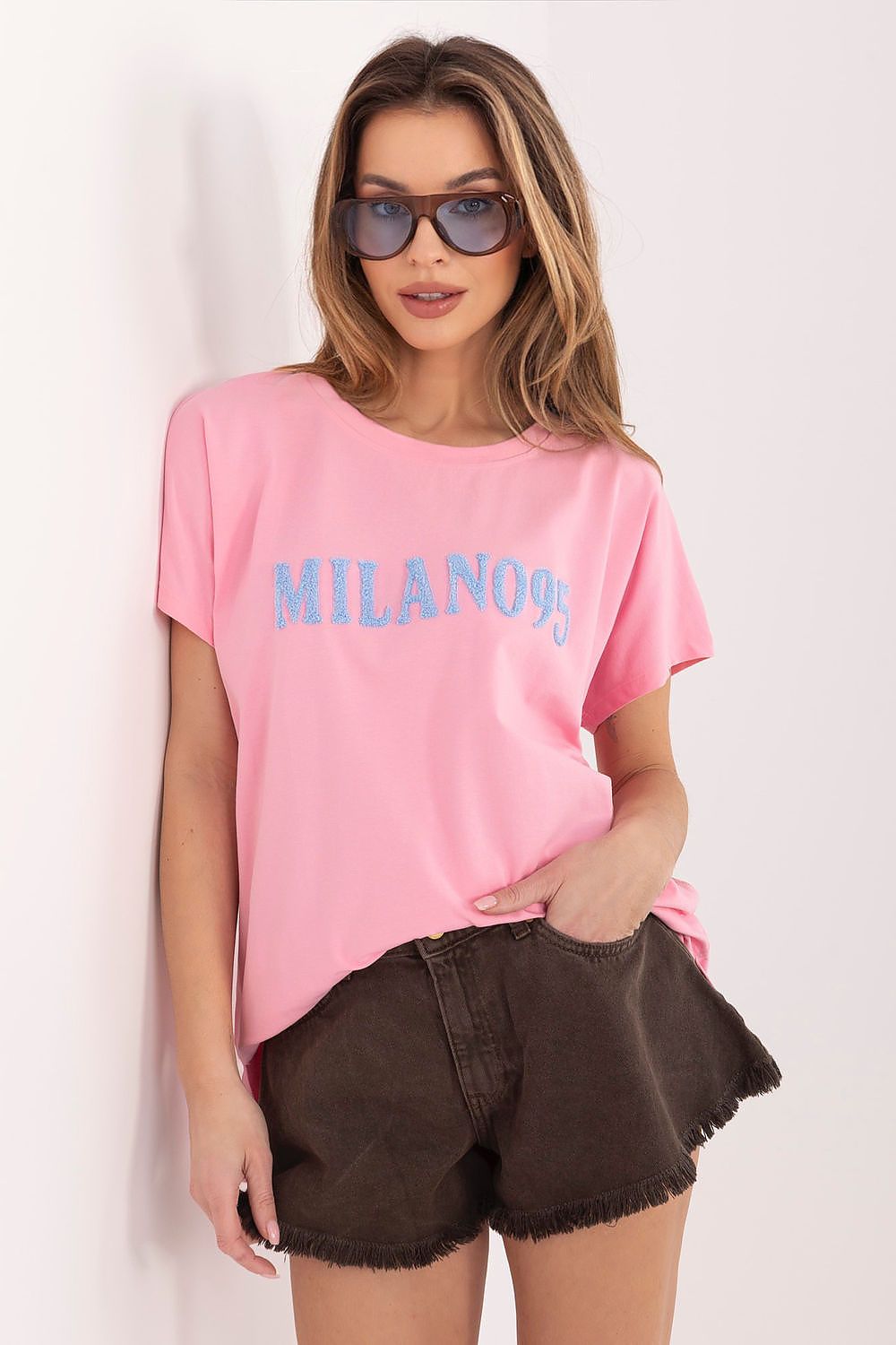 Damen T-shirt "Milano 95" von Relevance rosa