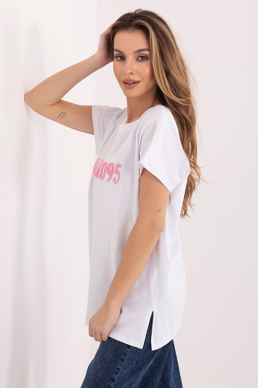 Damen T-shirt "Milano 95" von Relevance rosa 2 Seitenansicht