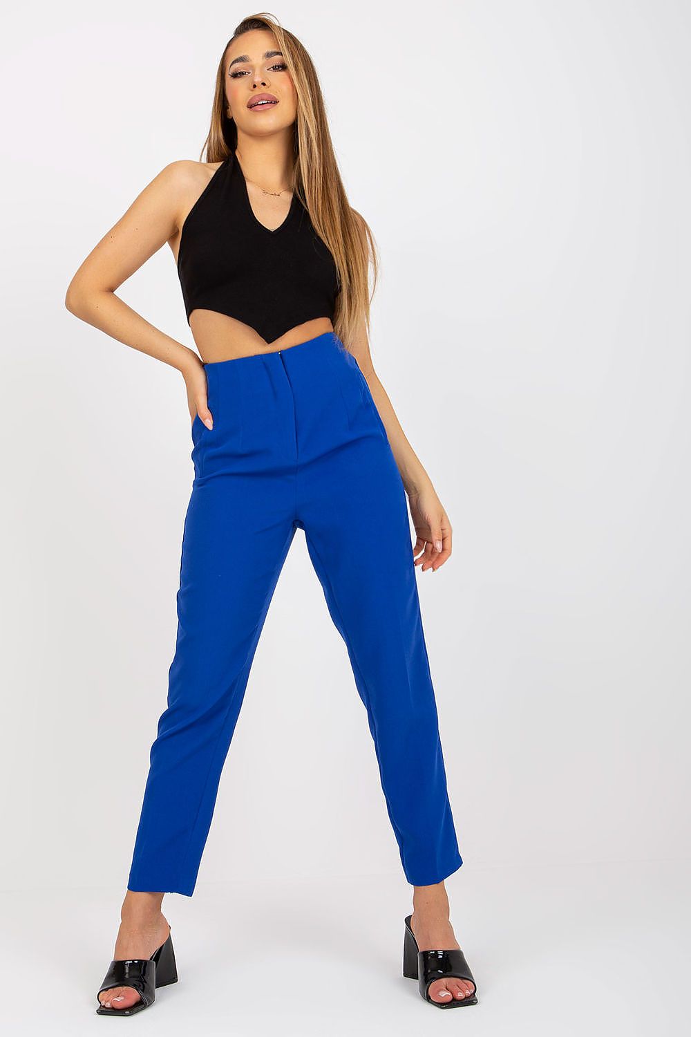 Damen Xsapienza Lange High Waist Hose blau