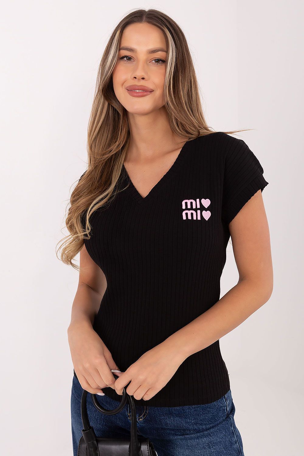 Damen kurzarm Shirt "MiMi" von Relevance schwarz