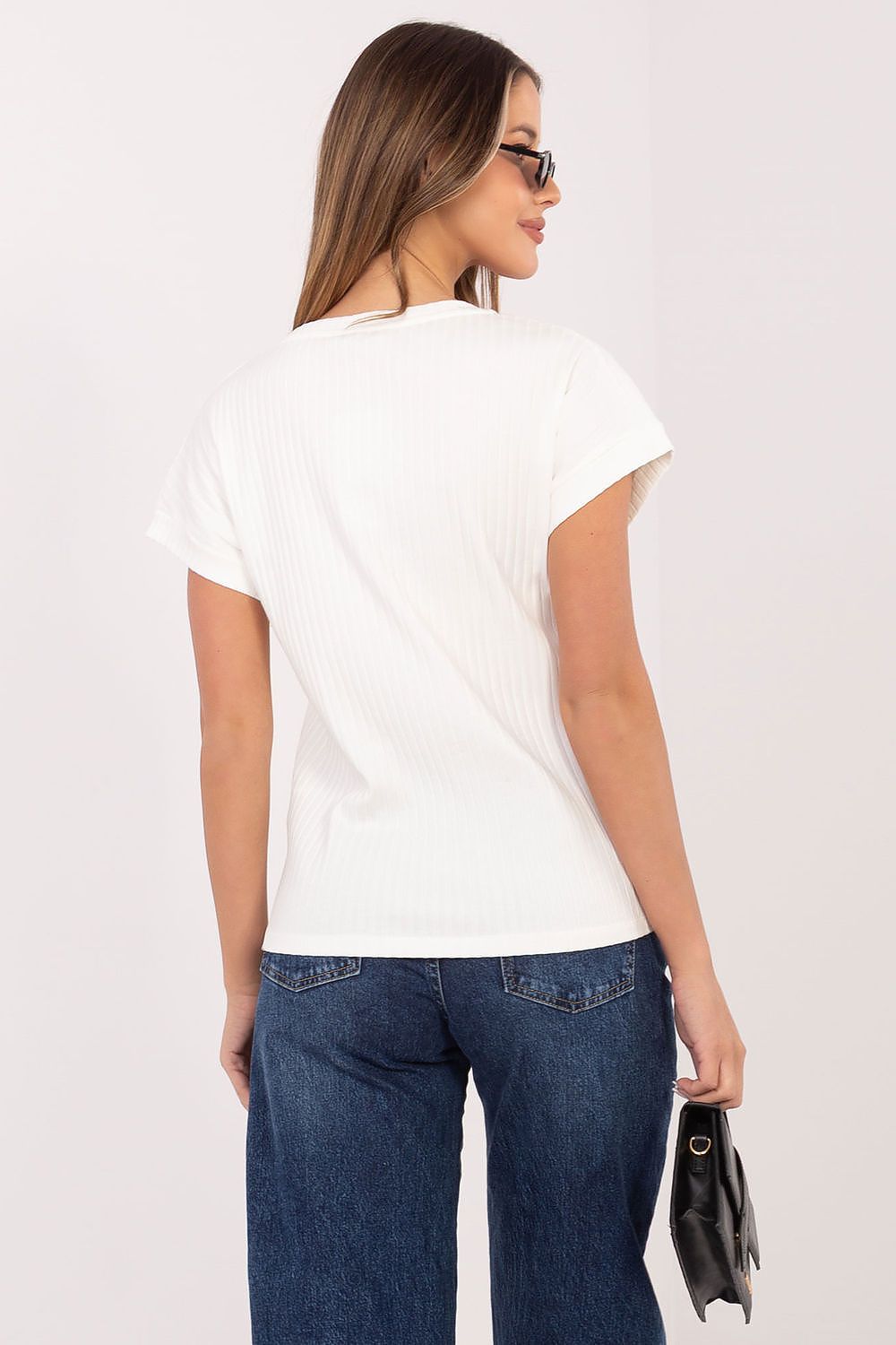 Damen kurzarm Shirt "MiMi" von Relevance weiß Rückseite