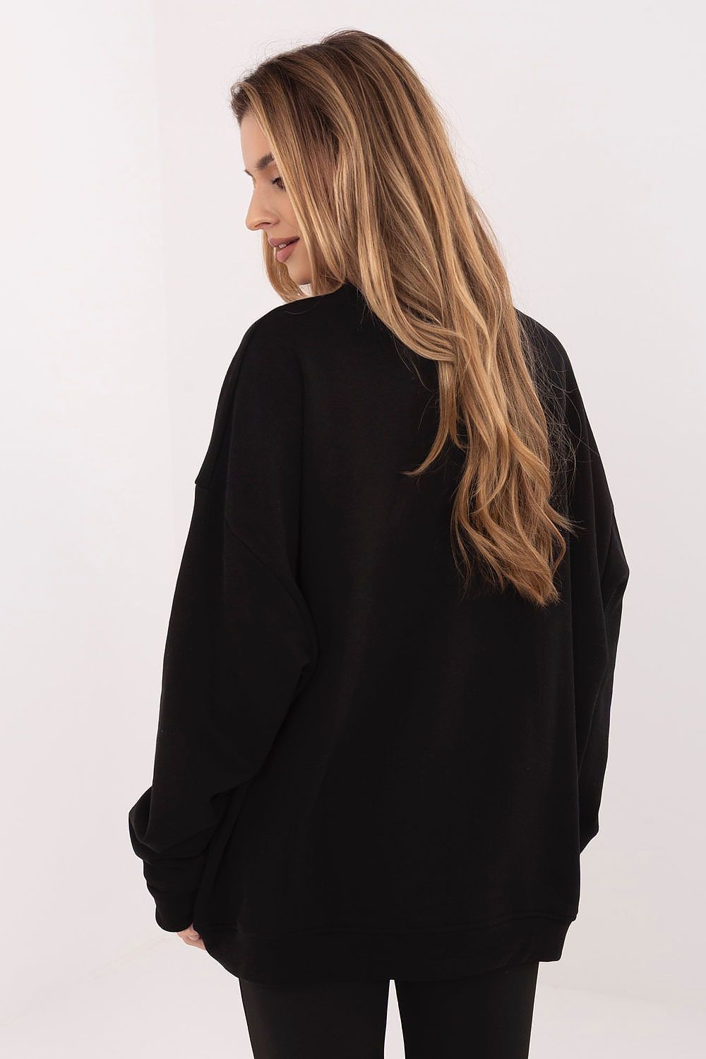 Damen lässiges Oversize Sweatershirt "Studio" von Relevance schwarz Rückseite