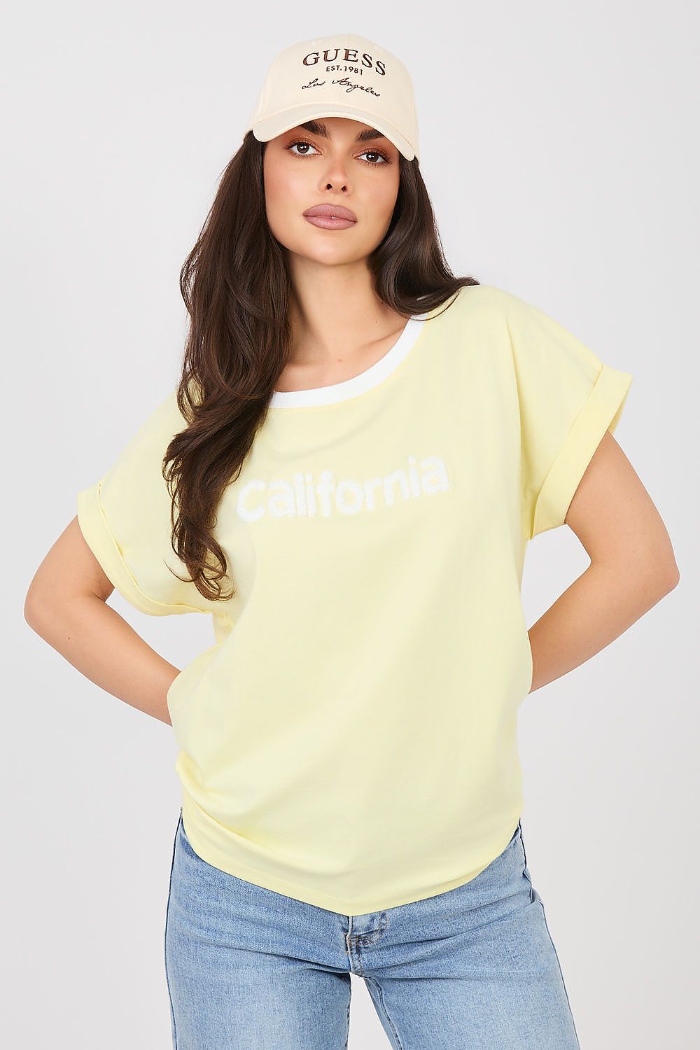 Damen lässiges Shirt "California" von Relevance gelb