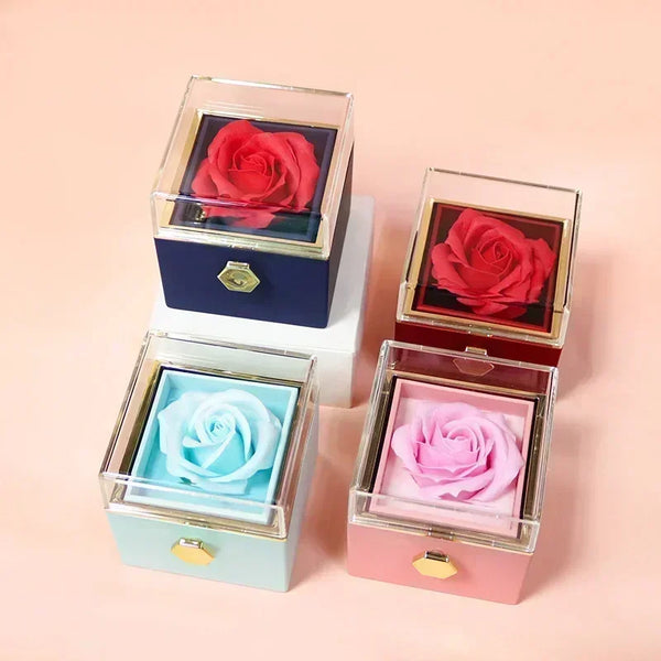 Drehbare Schmuckschatulle "Infinity Rose" für Schmuck