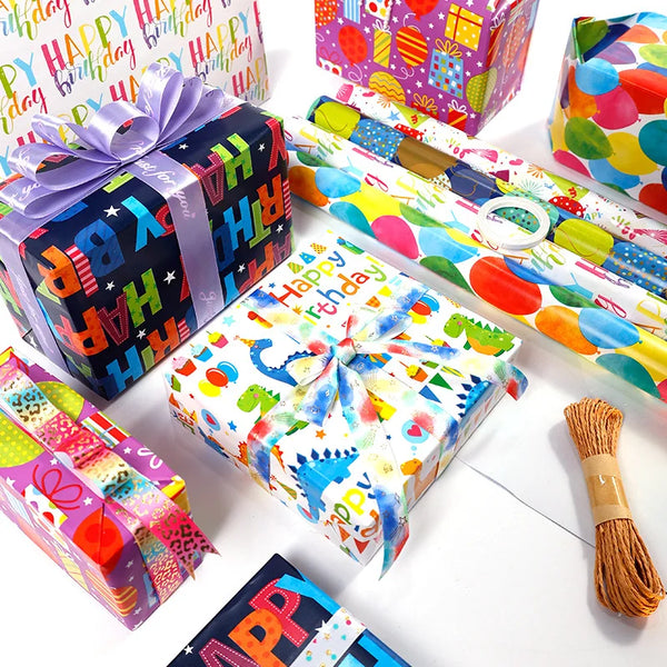 Geschenkpapierrolle Geburtstag "Happy Birthday" 