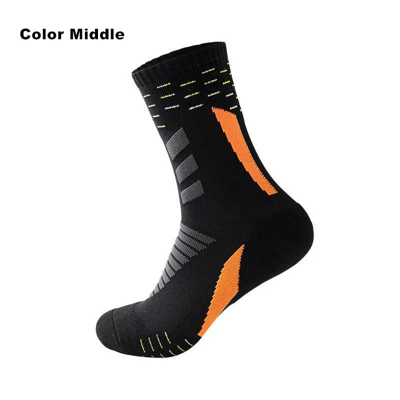 5 pairs of men's running socks, quick-drying, non-slip boat sports socks