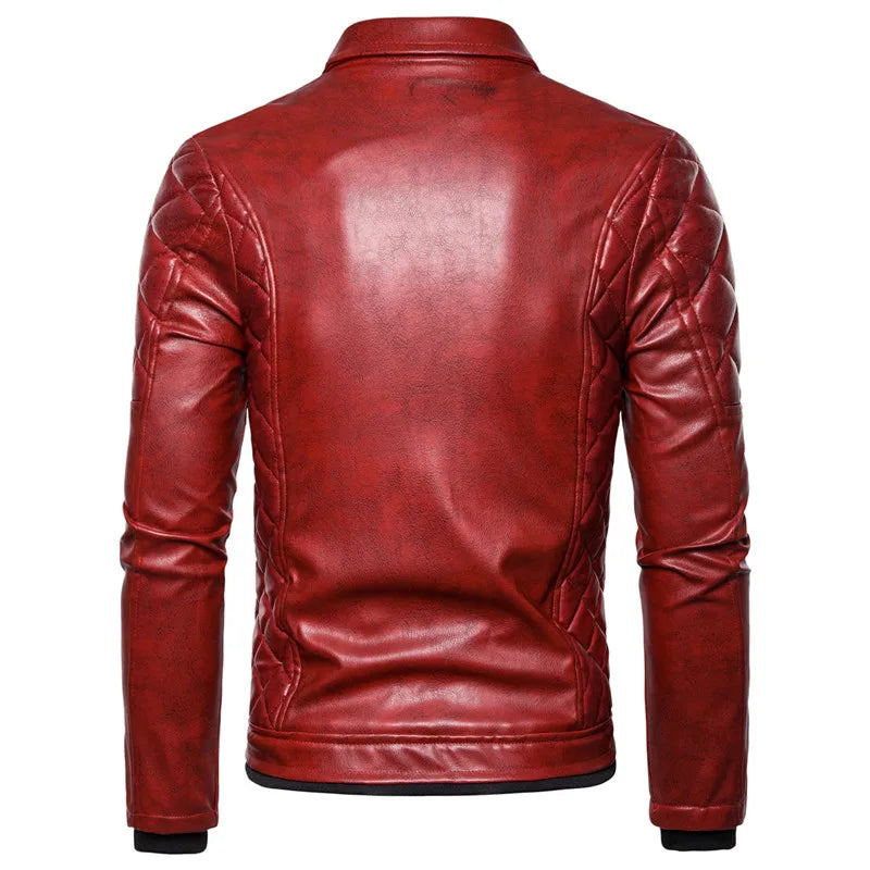 Herren Motorrad Bomber Leder Jacke mit Umlege Pelzkragen