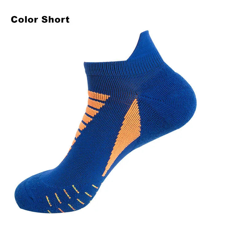 5 pairs of men's running socks, quick-drying, non-slip boat sports socks