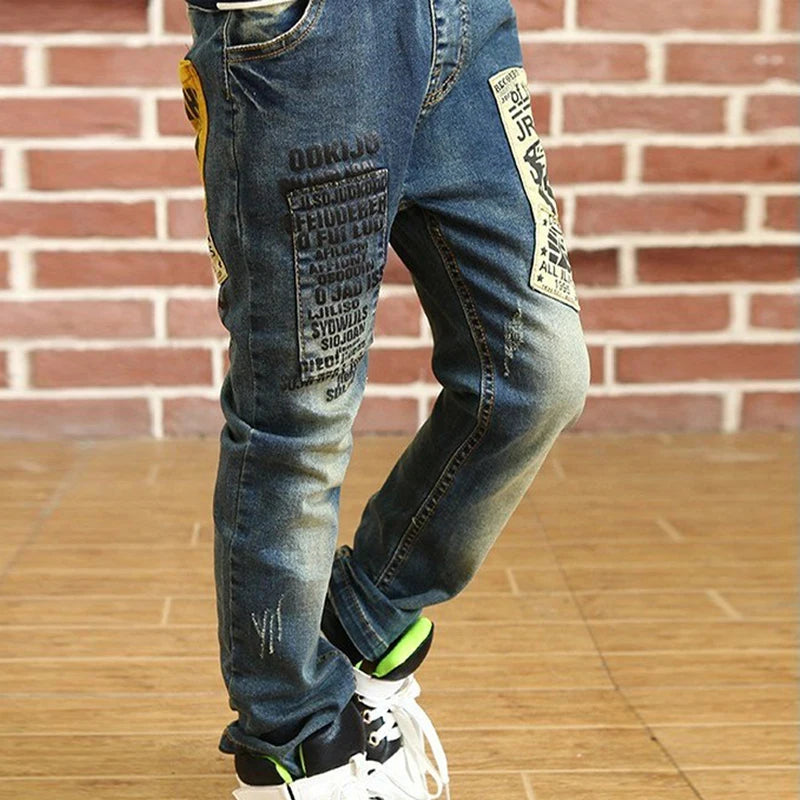 Jungen  Denim Jeans Hosen mit elastischem Bund