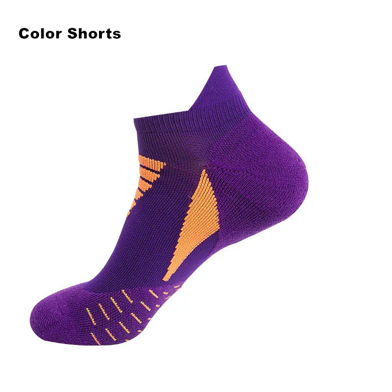 5 pairs of men's running socks, quick-drying, non-slip boat sports socks