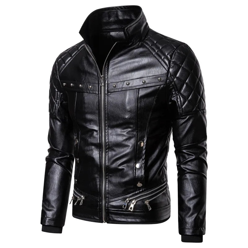 Herren Motorrad Bomber Leder Jacke mit Umlege Pelzkragen