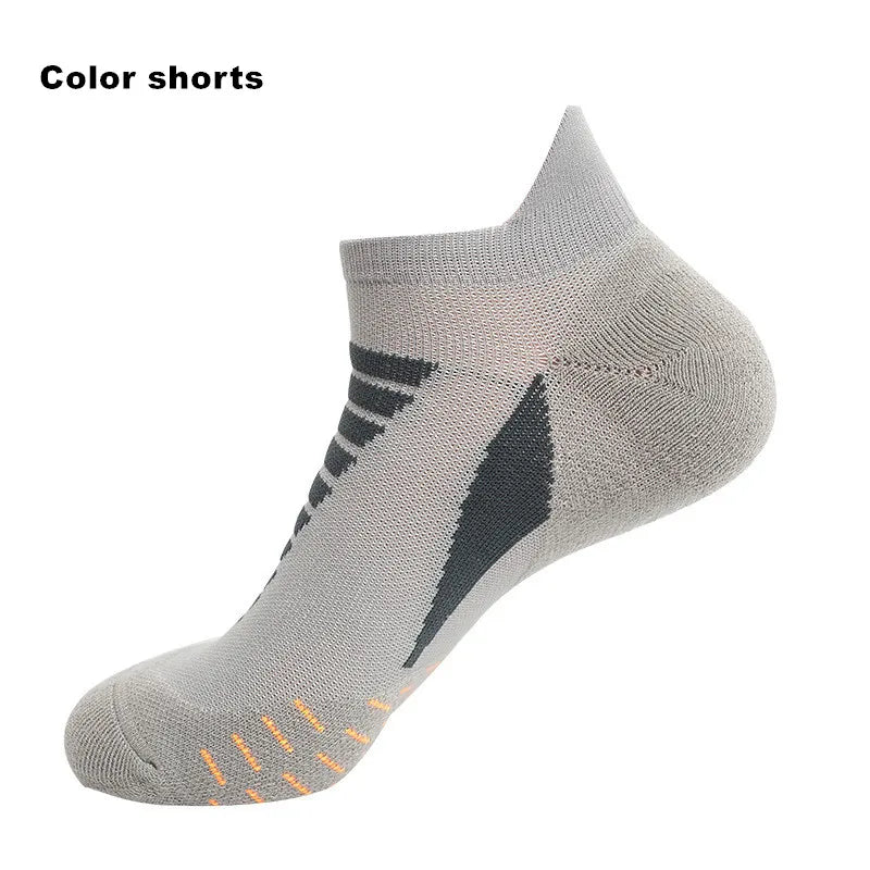 5 pairs of men's running socks, quick-drying, non-slip boat sports socks