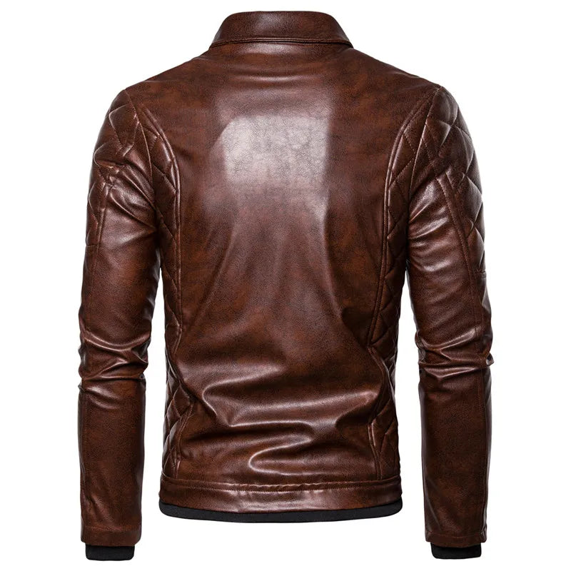 Herren Motorrad Bomber Leder Jacke mit Umlege Pelzkragen