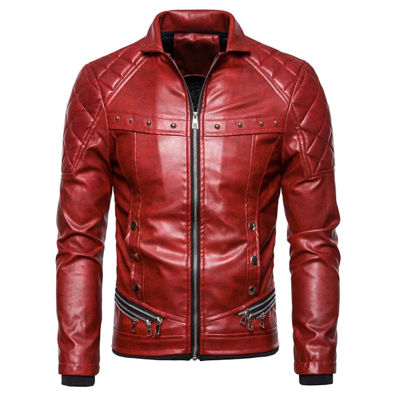 Herren Motorrad Bomber Leder Jacke mit Umlege Pelzkragen