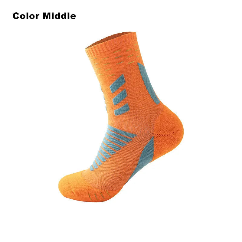 5 pairs of men's running socks, quick-drying, non-slip boat sports socks