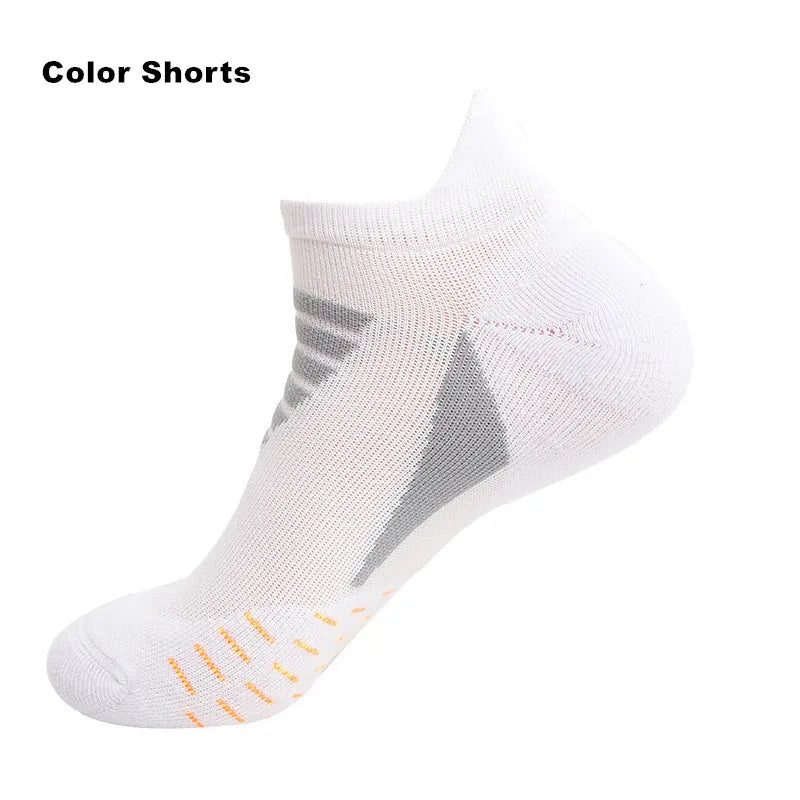 5 pairs of men's running socks, quick-drying, non-slip boat sports socks