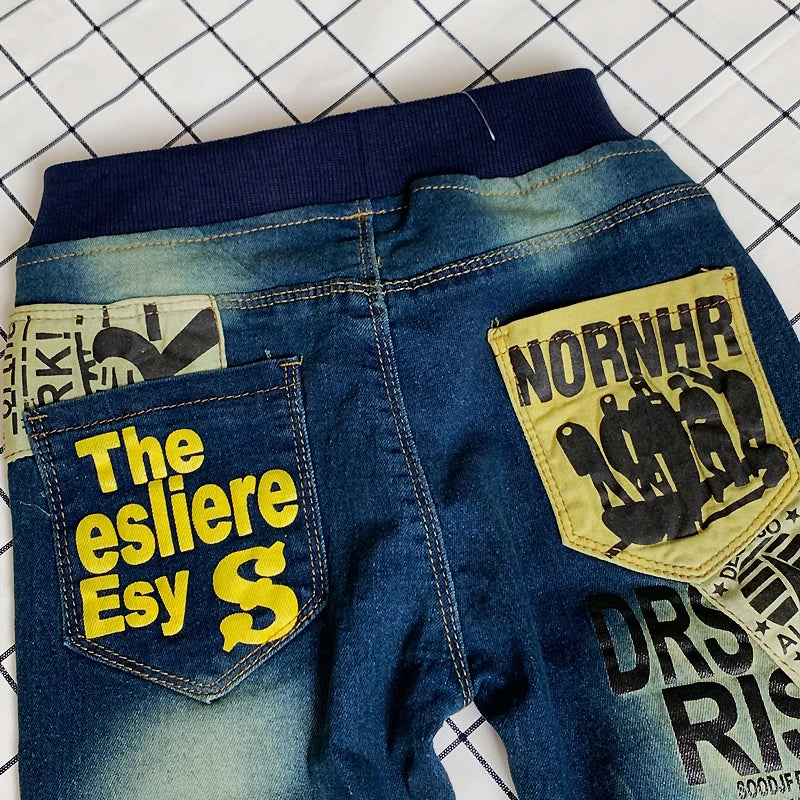 Jungen  Denim Jeans Hosen mit elastischem Bund