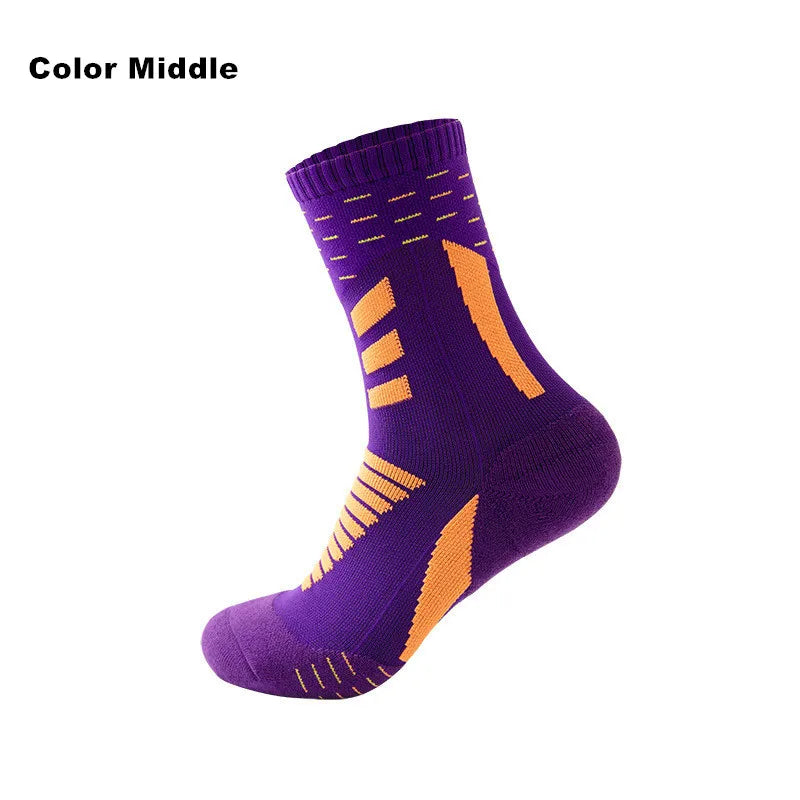 5 pairs of men's running socks, quick-drying, non-slip boat sports socks