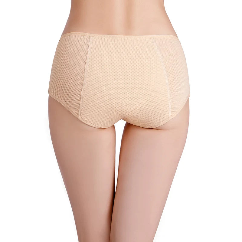 Damen Höschen für die Menstruation in Übergröße, 3-stufiger, auslaufsicherer Slip, Hohe Taille