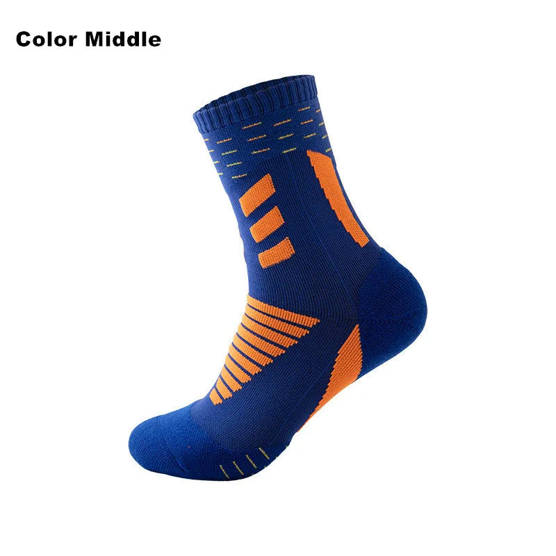 5 pairs of men's running socks, quick-drying, non-slip boat sports socks