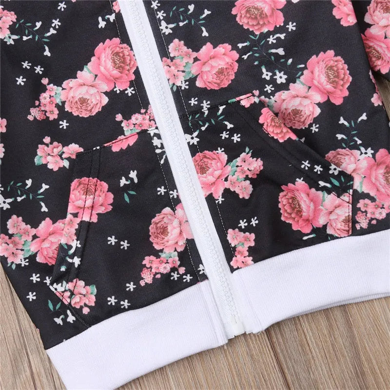 Baby Mädchen Jogginganzug  mit Floral Print