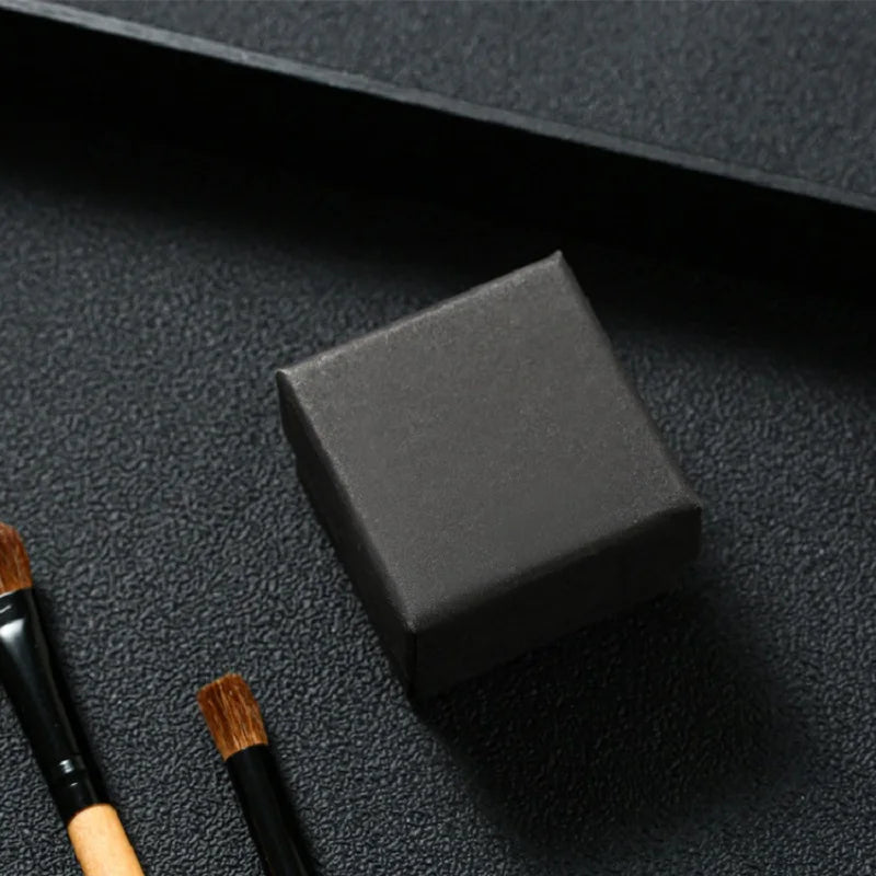 Boîte à bijoux en Kraft noir, 30 pièces, boîte-cadeau en carton, bague de voyage, collier