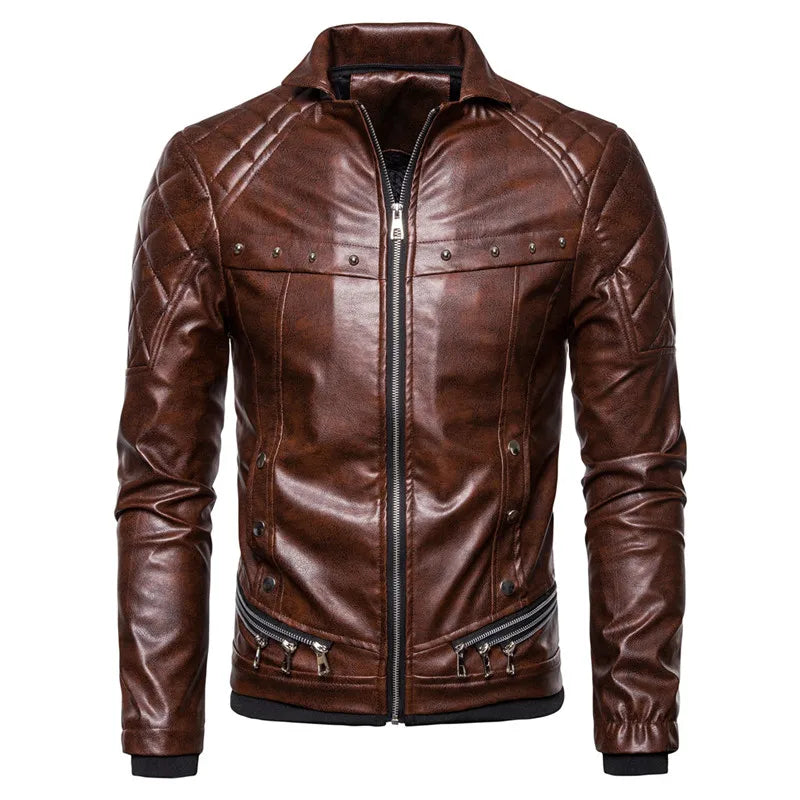 Herren Motorrad Bomber Leder Jacke mit Umlege Pelzkragen