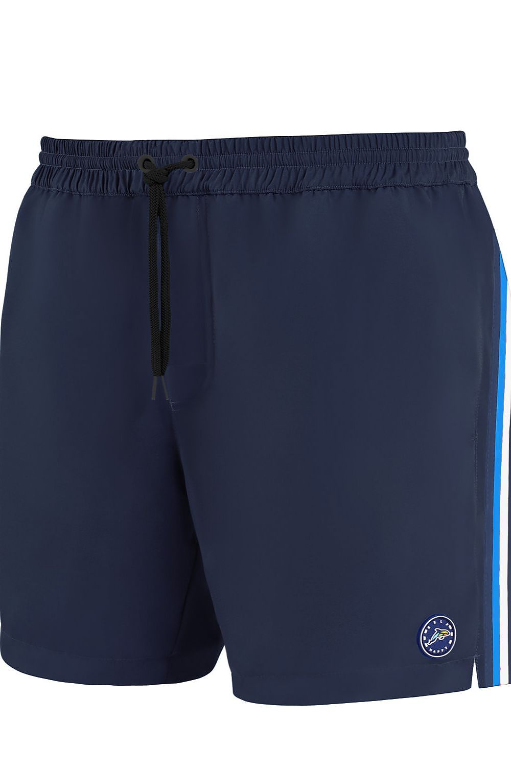 Herren Badeshorts, Seitenstreifen, Fronttaschen & Netzfutter von Barontex marineblau