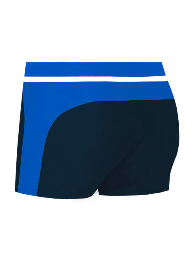 Herren Self Badeshorts Sport S99F mit Netzfutter, Innentasche & Kordelzug, Schnelltrocknend von Barontex marineblau Rückseite