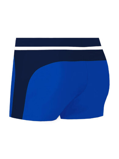 Herren Self Badeshorts Sport S99F mit Netzfutter, Innentasche & Kordelzug, Schnelltrocknend von Barontex blau Rückseite