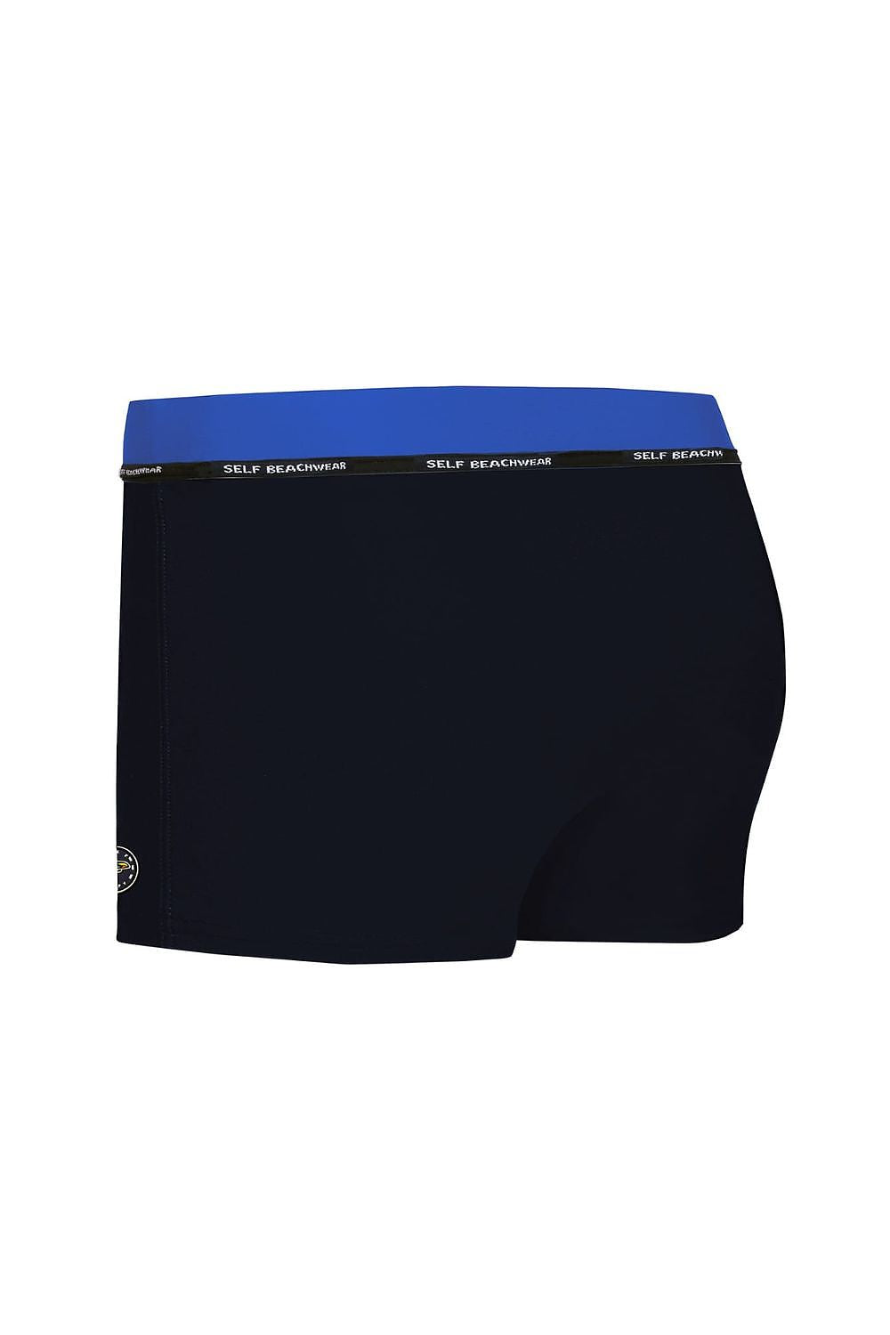 Herren sportliche Self Badeshorts Marineblau mit Kordelzug, Innenfutter & schnelltrocknend von Barontex schwarz Rückseite