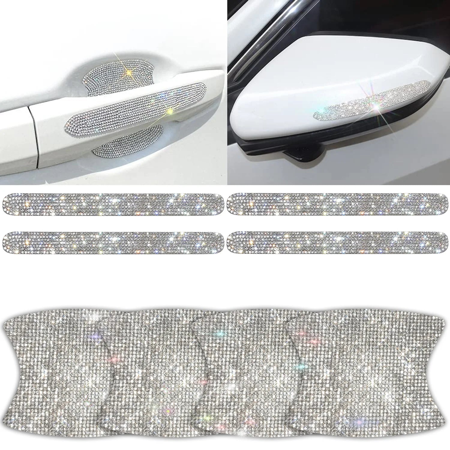 Kristall Auto Türgriff Kratzerschutz, Aufkleber mit Strass