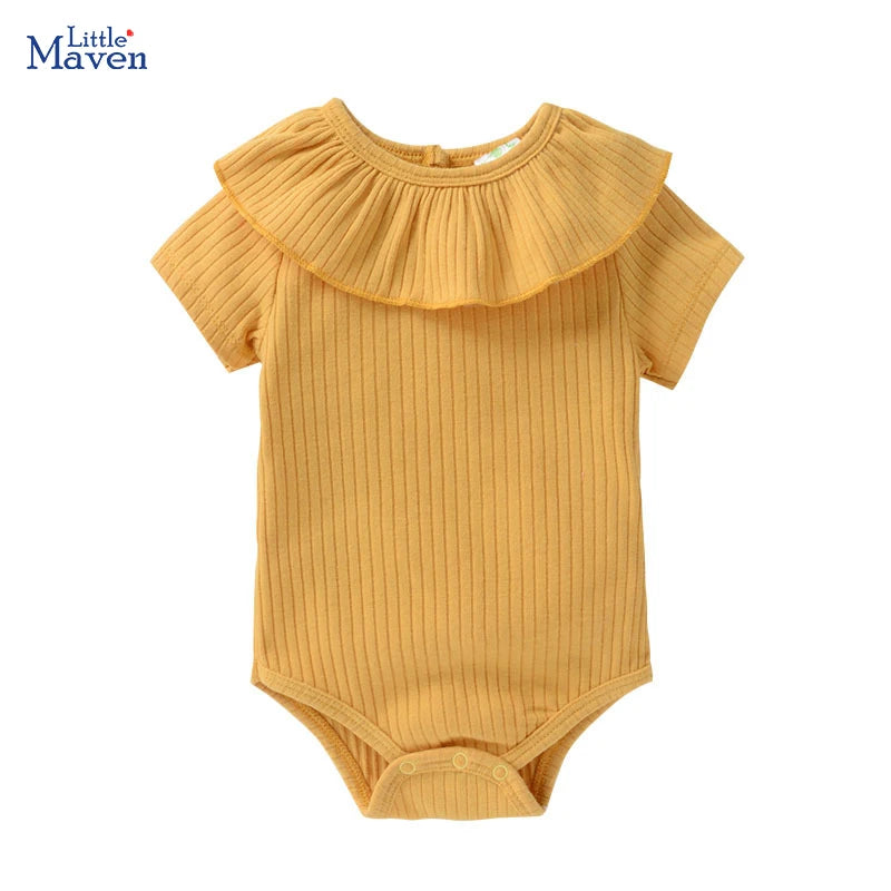 Little Maven Baby Mädchen Sommer Strampler einfarbig